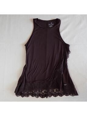 Vintage Y2K Lace Fairy Tank American Eagle Long Layering Top Brown